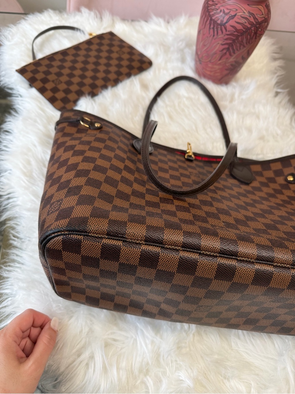 LOUIS VUITTON NEFERFUL DAMIER EBENE MM TOTE - Picture 7 of 13